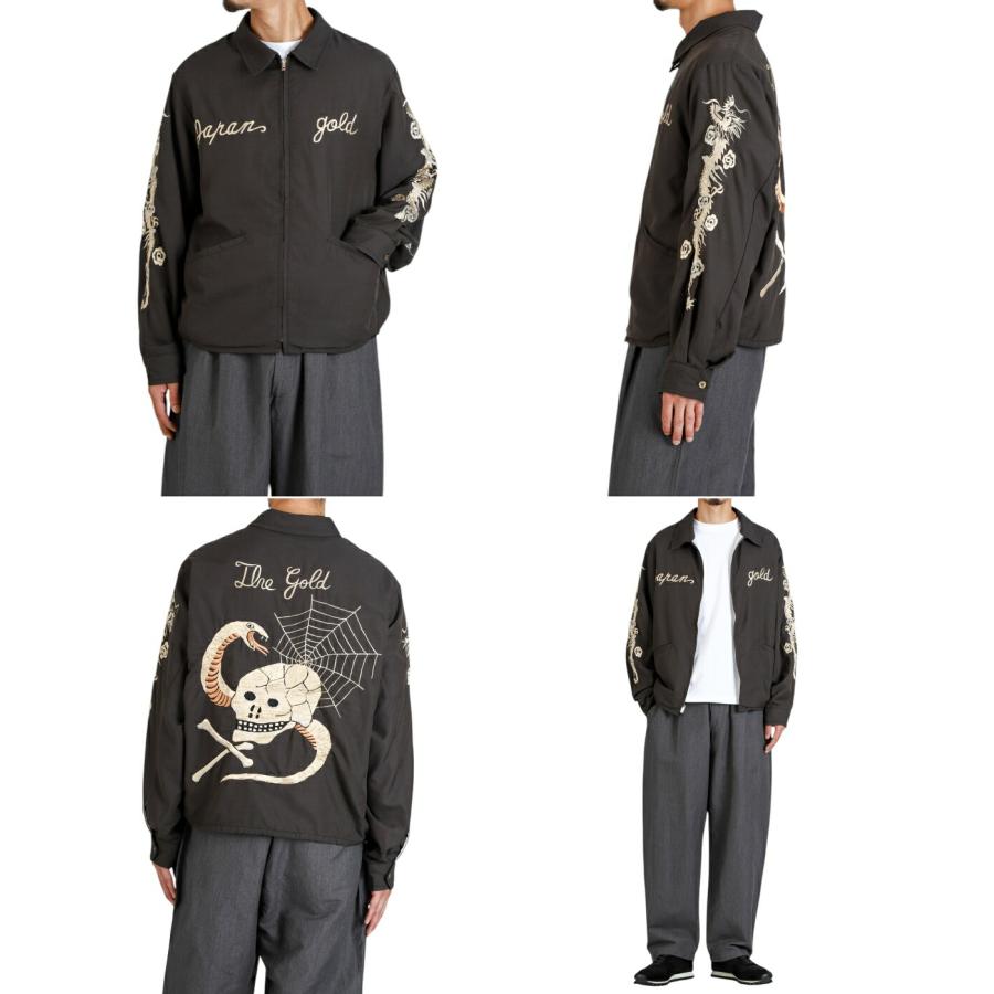 GOLD / ゴールド ： SKULL JACKET AGED MODEL 25B-GL15727 : ARKnets