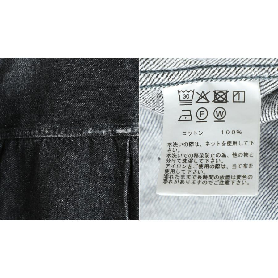 GOLD /ゴールド ： RECYCLED WASTE SUVIN COTTON YARN 14oz DENIM JACKET VINTAGE WASHED / 全2色 ： 25B-GL15731Hの画像