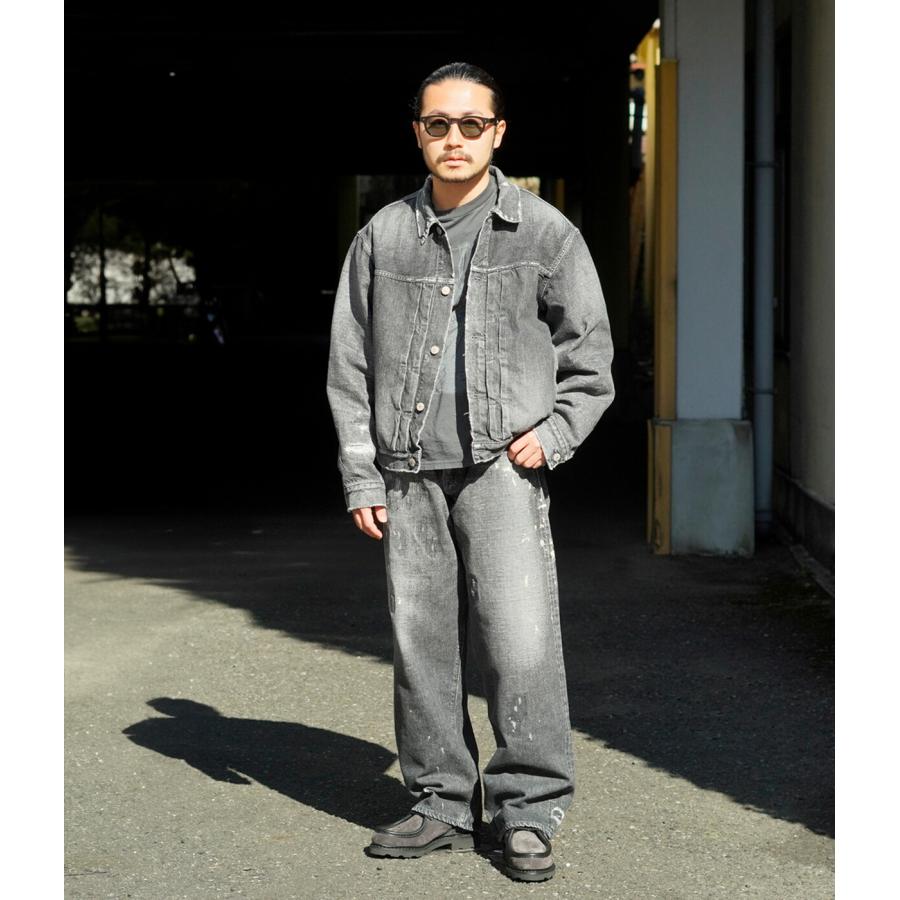 GOLD /ゴールド ： RECYCLED WASTE SUVIN COTTON YARN 14oz DENIM