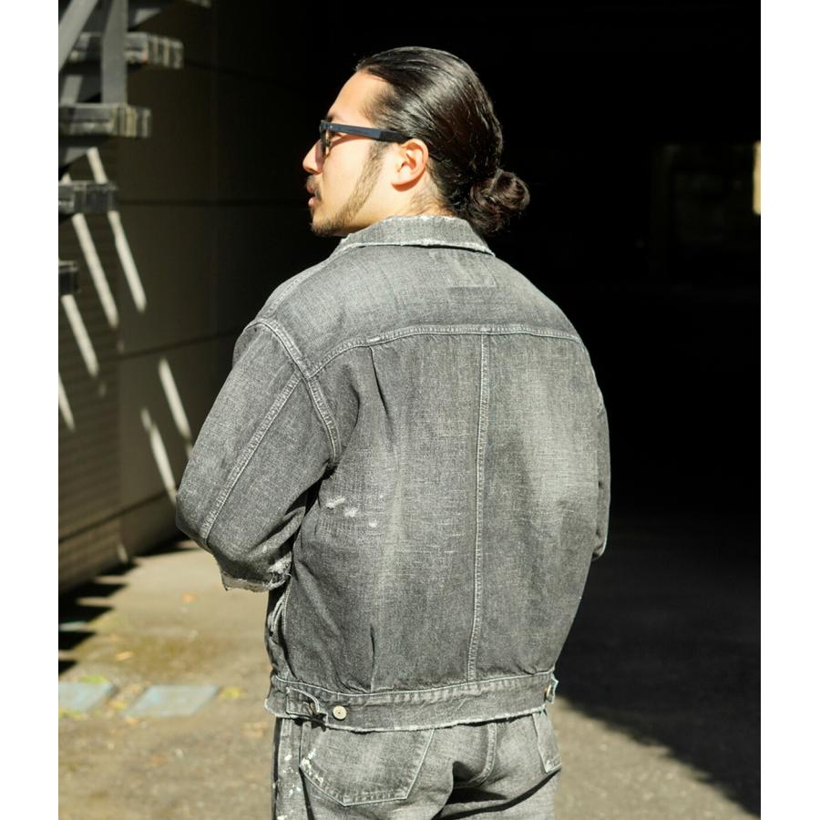 GOLD /ゴールド ： RECYCLED WASTE SUVIN COTTON YARN 14oz DENIM
