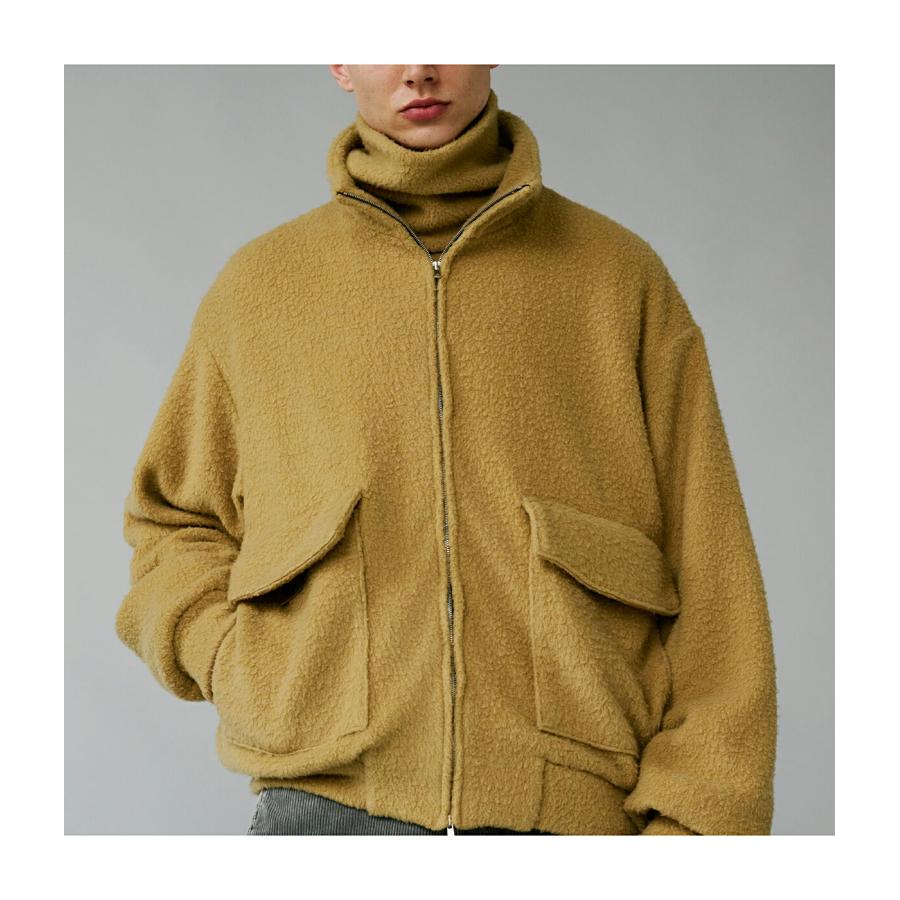 GOLD / ゴールド ： Super 140s WOOL FLEECE TRACK JACKET 全2色 25B