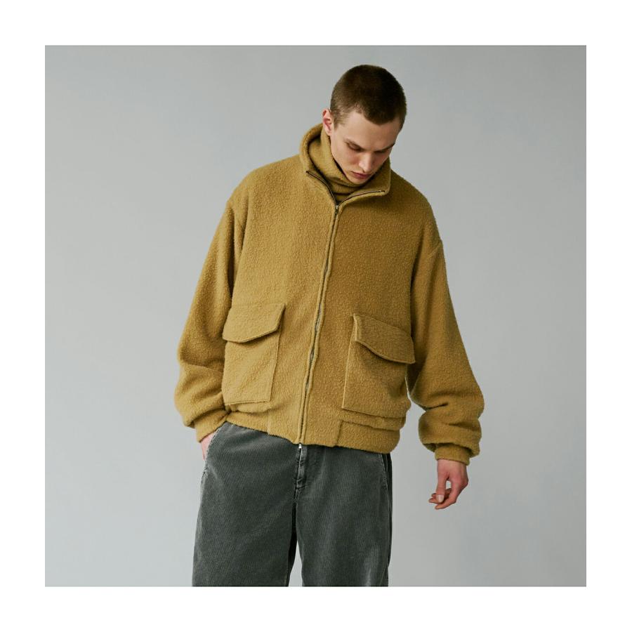 GOLD / ゴールド ： Super 140s WOOL FLEECE TRACK JACKET 全2色 25B