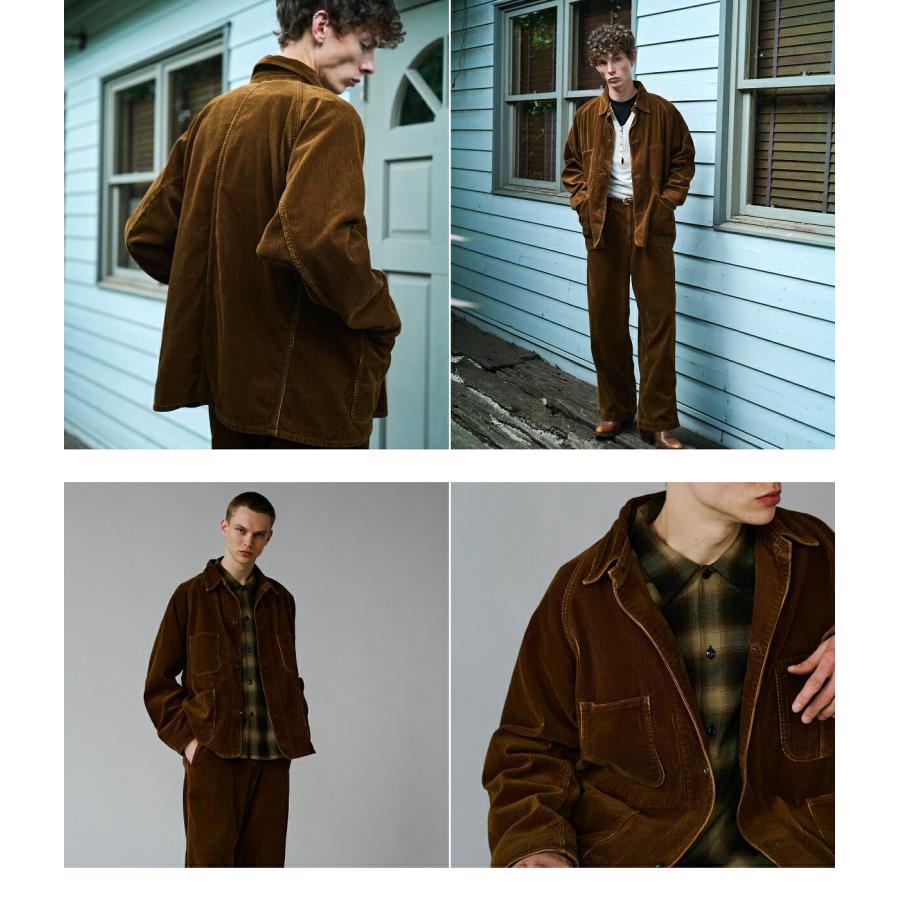 45R 9ウェルコーデュロイの908Rwayブルゾン　ブラウン　サイズ2 日本製 45R(フォーティファイブアール) 9ウェルコーデュロイの908Rwayブルゾン