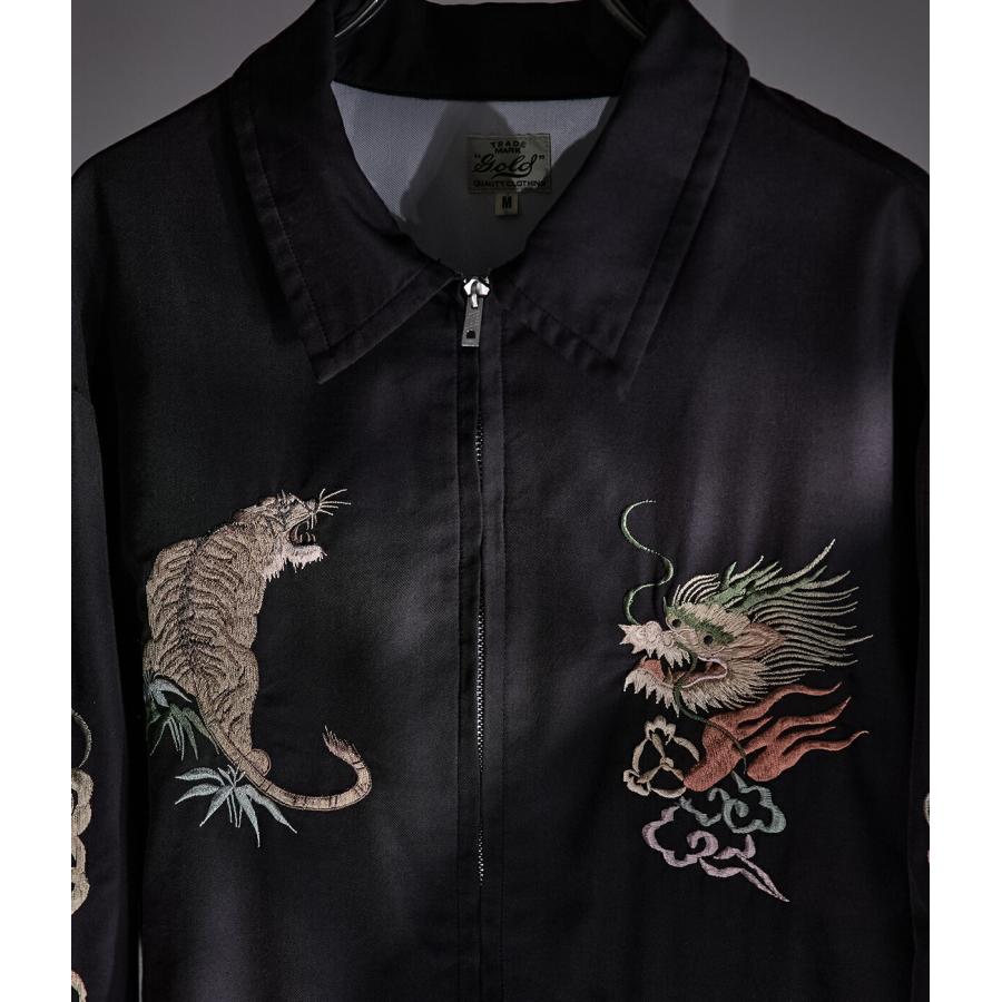 GOLD / ゴールド ： 別注 SOUVENIR JACKET AGED MODEL JAPAN MAP 25B