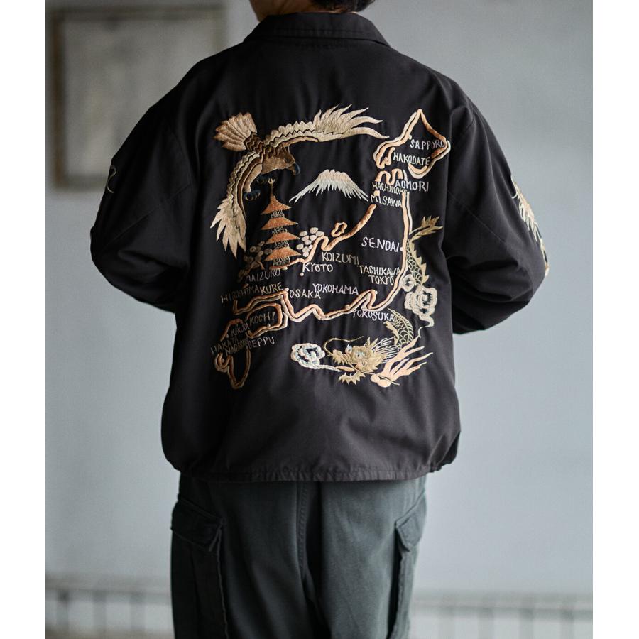 GOLD / ゴールド ： 別注 SOUVENIR JACKET AGED MODEL JAPAN MAP 25B