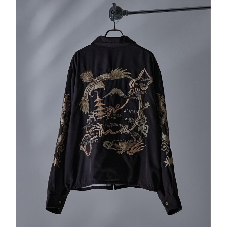 GOLD / ゴールド ： 別注 SOUVENIR JACKET AGED MODEL JAPAN MAP 25B