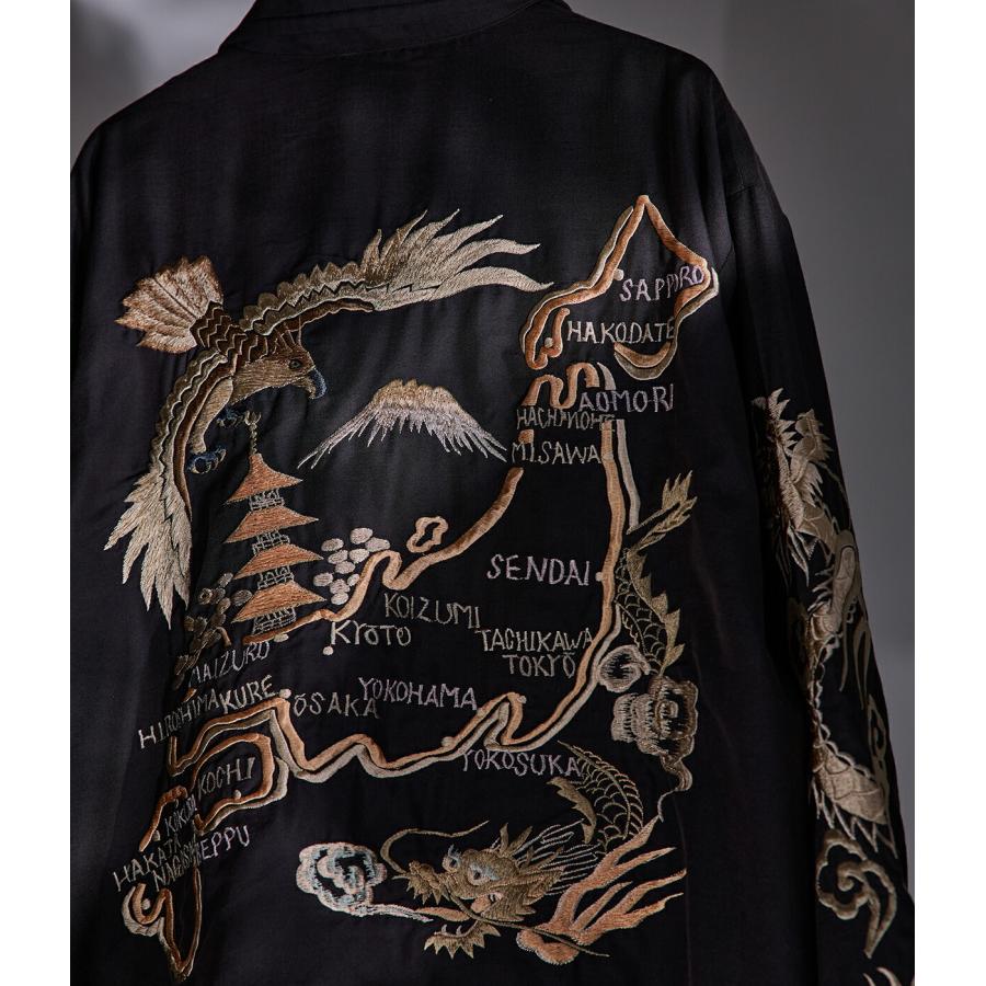 GOLD / ゴールド ： 別注 SOUVENIR JACKET AGED MODEL JAPAN MAP 25B