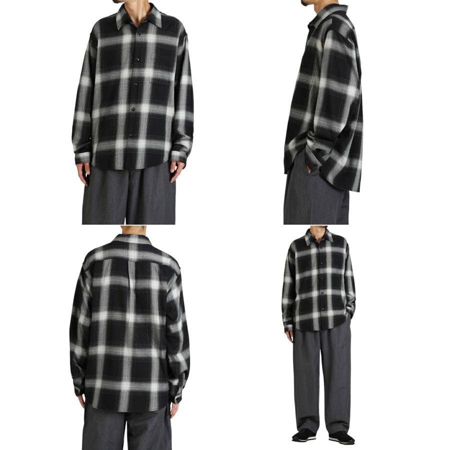 GOLD / ゴールド ： SUVIN COTTON NEL CHECK REGULAR COLLAR SHIRT 25B