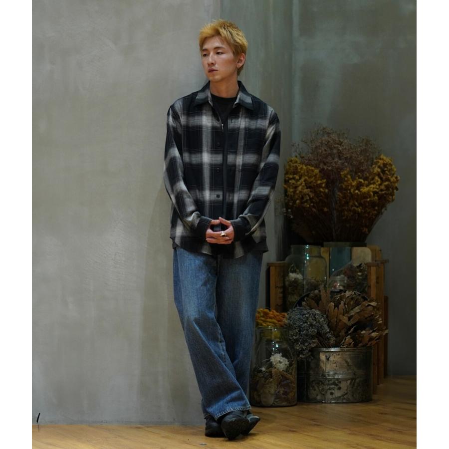 GOLD / ゴールド ： SUVIN COTTON NEL CHECK REGULAR COLLAR SHIRT 25B