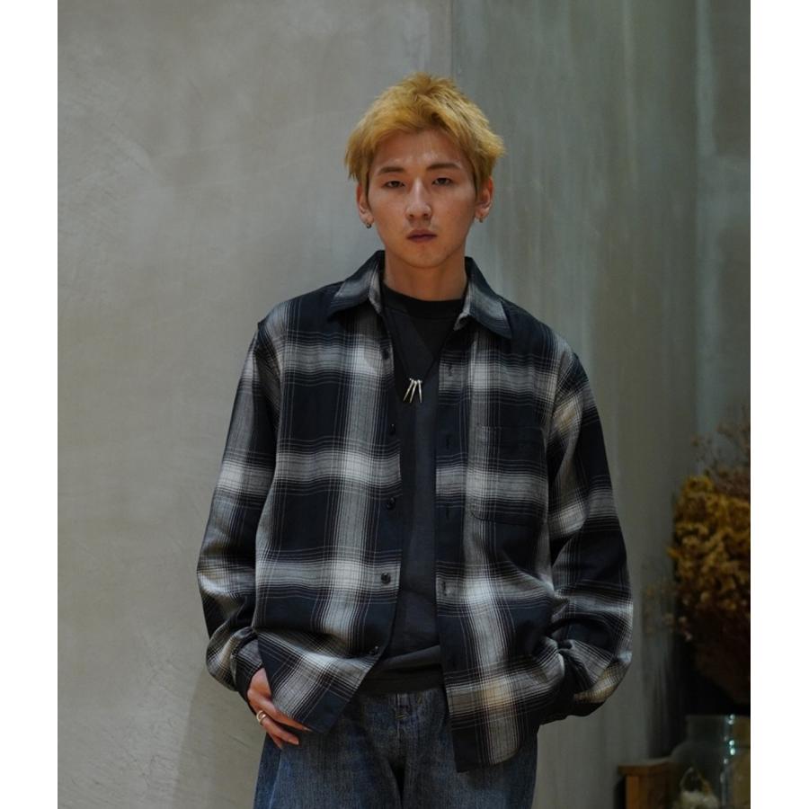 GOLD / ゴールド ： SUVIN COTTON NEL CHECK REGULAR COLLAR SHIRT 25B