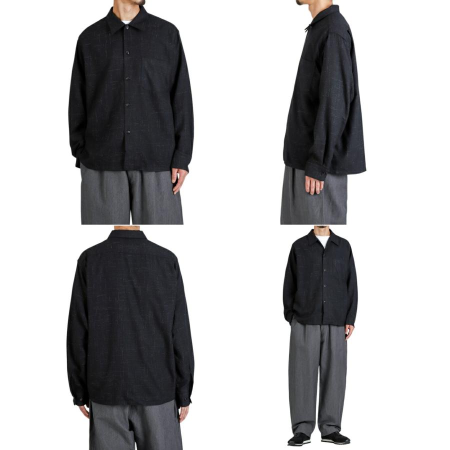 GOLD / ゴールド ： Super 120s WOOL CHECK OPEN SHIRT 25B-GL29548