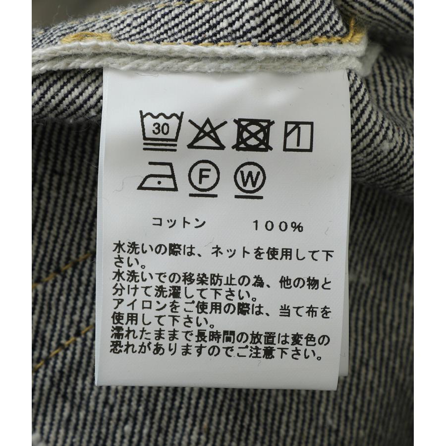 GOLD / ゴールド ： RECYCLED WASTE SUVIN COTTON YARN 14oz DENIM  5POCKET WIDE PANTS(ZIPPER FLY) / 全2色 ： 25B-GL42579Aの画像
