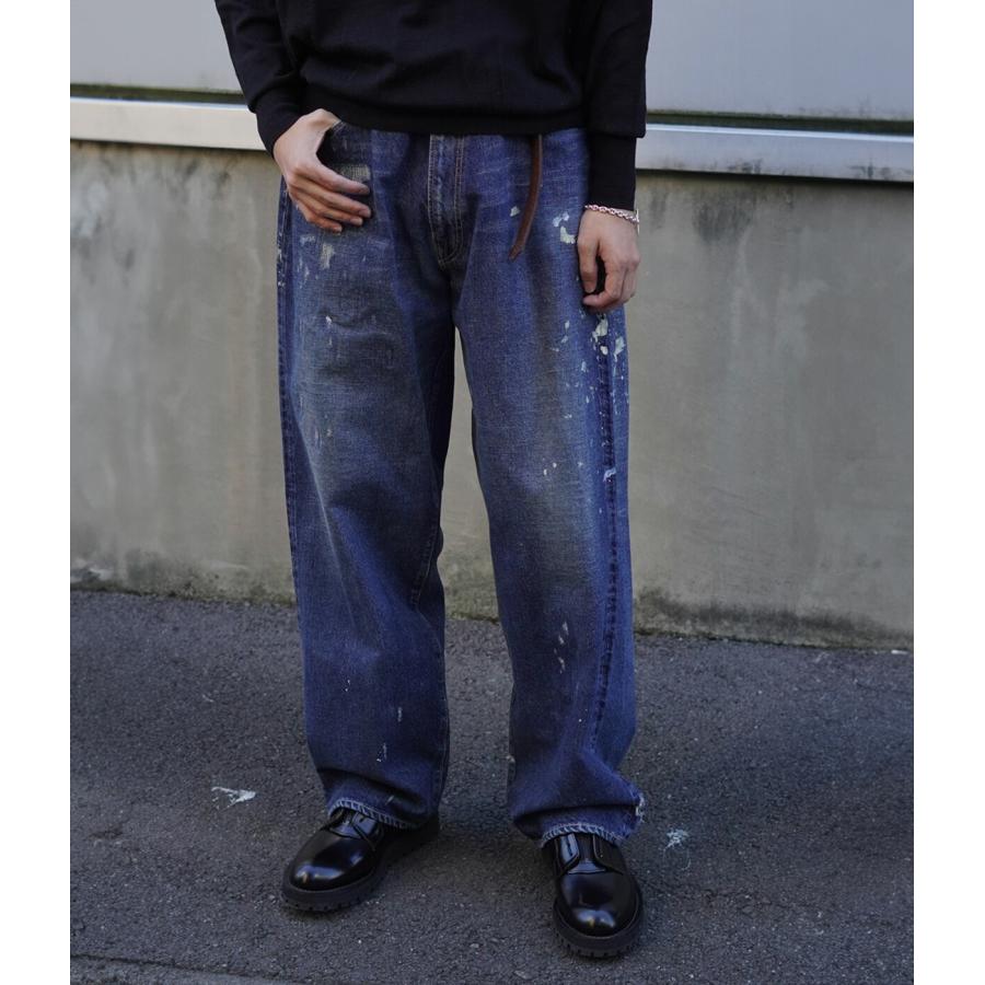 GOLD /ゴールド ： RECYCLED WASTE SUVIN COTTON YARN 14oz DENIM