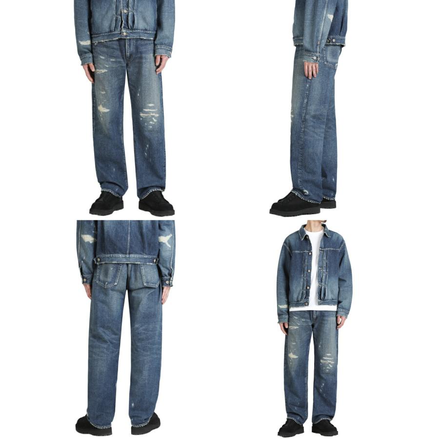 GOLD /ゴールド ： RECYCLED WASTE SUVIN COTTON YARN 14oz DENIM  5POCKET STRAIGHT PANTS VINTAGE WASHED(ZIPPER FLY) / 全2色 ： 25B-GL42580Hの画像