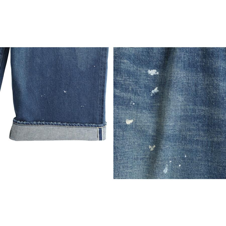 GOLD /ゴールド ： RECYCLED WASTE SUVIN COTTON YARN 11.5oz DENIM 5POCKET BAGGY PANTS VINTAGE WASHED(ZIPPER FLY) / 全2色 ： 25B-GL42581Hの画像