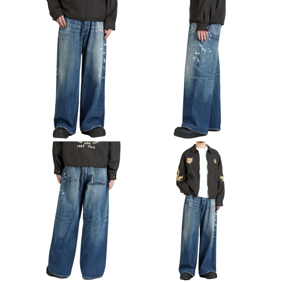 GOLD /ゴールド ： RECYCLED WASTE SUVIN COTTON YARN 11.5oz DENIM 5POCKET BAGGY PANTS VINTAGE WASHED(ZIPPER FLY) / 全2色 ： 25B-GL42581Hの画像