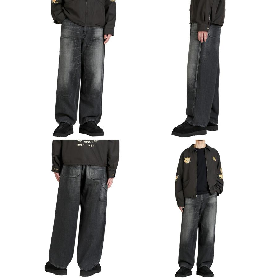 GOLD /ゴールド ： RECYCLED WASTE SUVIN COTTON YARN 11.5oz DENIM DOUBLE KNEE PAINTER PANTS VINTAGE WASHED / 全2色 ： 25B-GL42582Hの画像