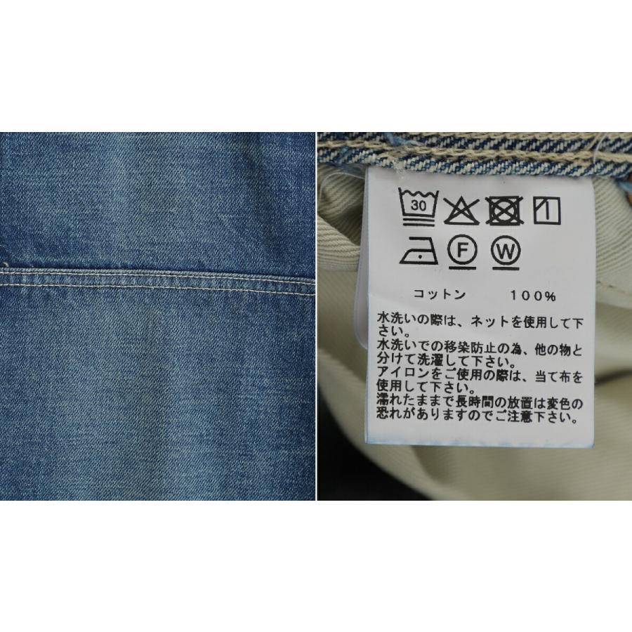 GOLD /ゴールド ： RECYCLED WASTE SUVIN COTTON YARN 11.5oz DENIM DOUBLE KNEE PAINTER PANTS VINTAGE WASHED / 全2色 ： 25B-GL42582Hの画像