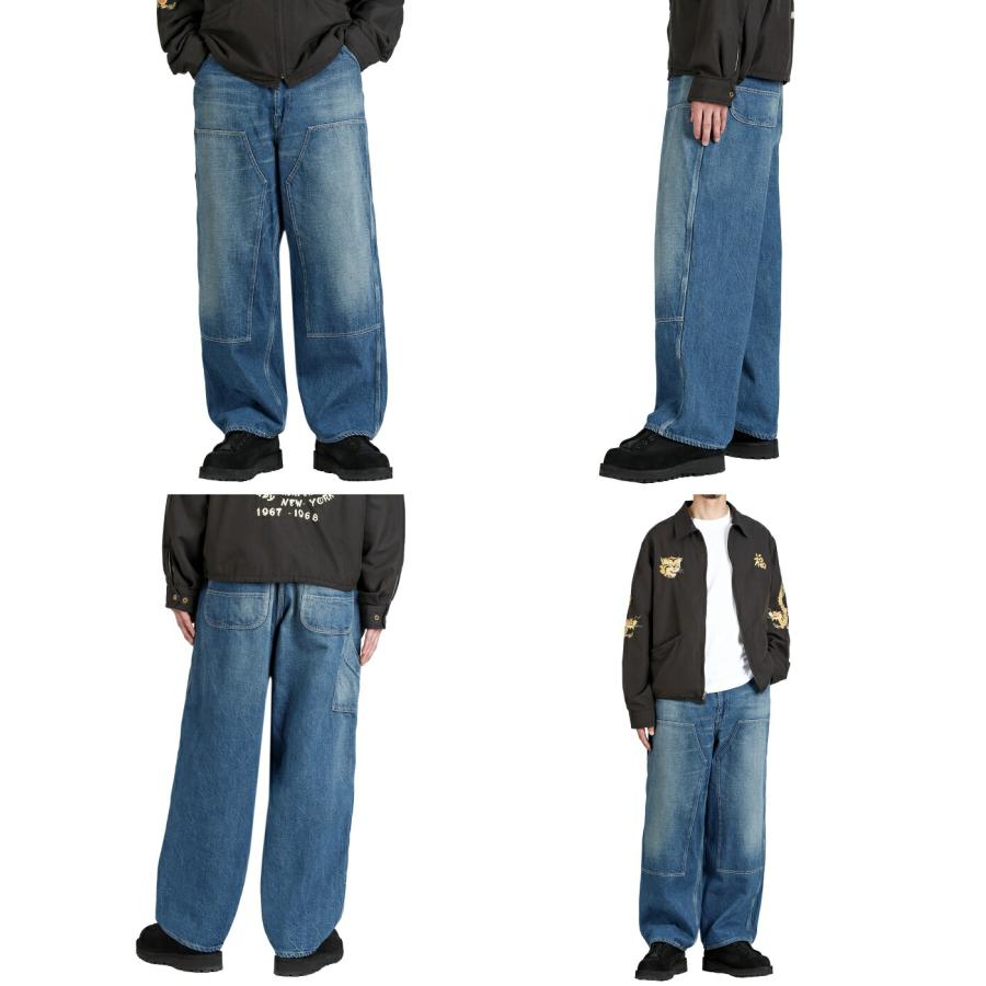 GOLD /ゴールド ： RECYCLED WASTE SUVIN COTTON YARN 11.5oz DENIM DOUBLE KNEE PAINTER PANTS VINTAGE WASHED / 全2色 ： 25B-GL42582Hの画像