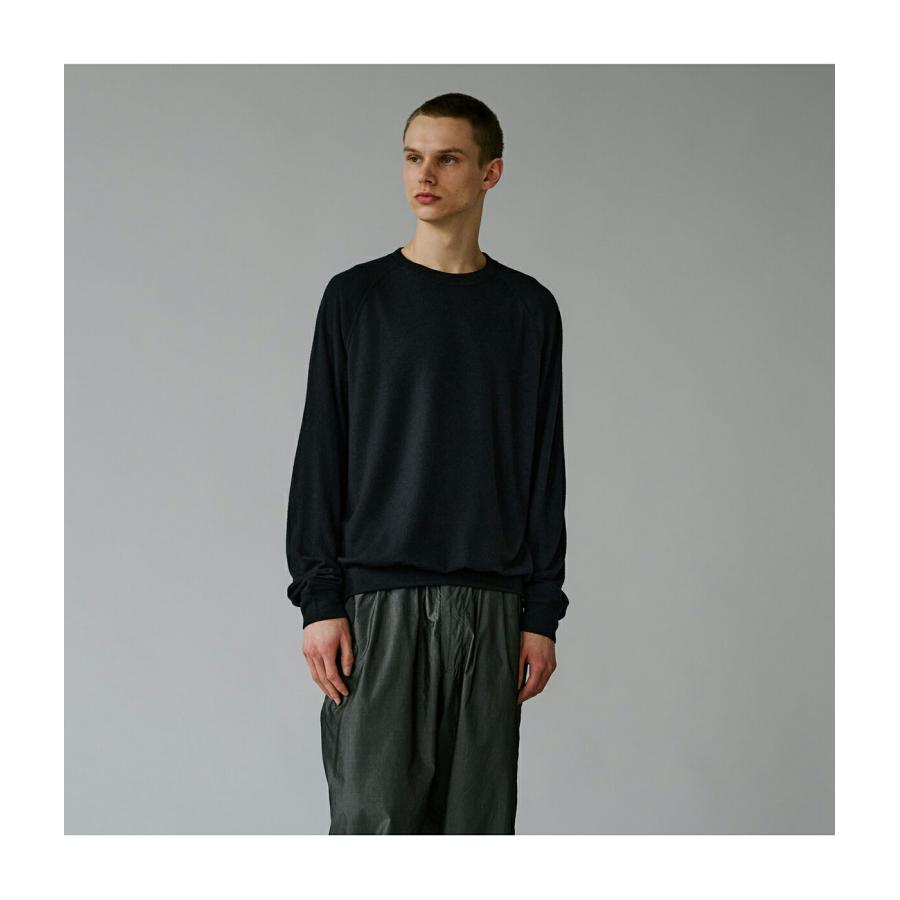 GOLD / ゴールド ： Super 140s WASHBLE WOOL RAGLAN CREW NECK SHIRT