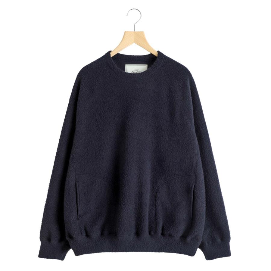 GOLD / ゴールド ： Super 140s WOOL FLEECE RAGLAN CREW NECK SHIRT