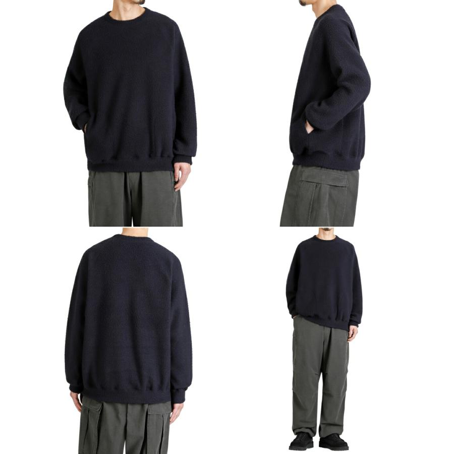 GOLD / ゴールド ： Super 140s WOOL FLEECE RAGLAN CREW NECK SHIRT marka CREW NECK ラグランスリーブ 5色セット 1 arknets