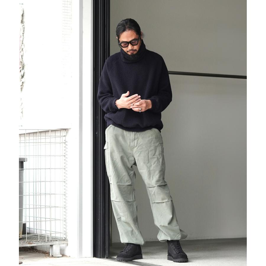 GOLD / ゴールド ： Super 140s WOOL FLEECE RAGLAN CREW NECK SHIRT