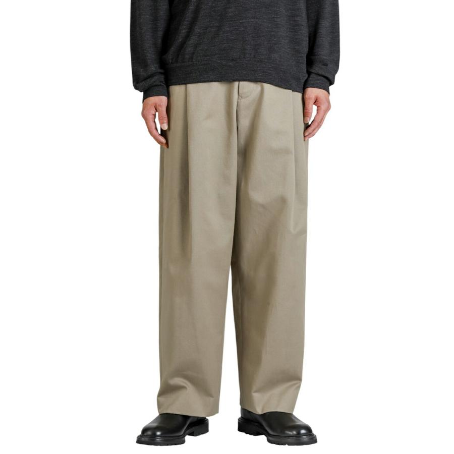 【20%OFF】URU / ウル ： ORGANIC COTTON CHINO - 1 TUCK PANTS ： 25FOCC02 | URU | 03
