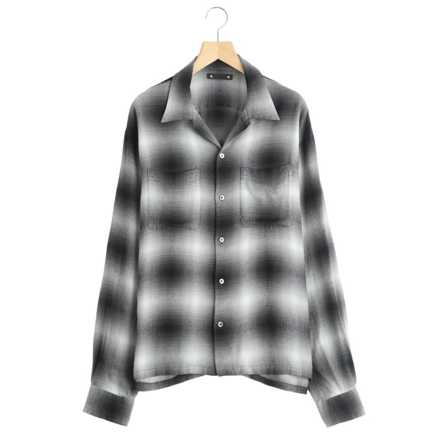 MINEDENIM（マインデニム） ： R.Flannel Ombre Open Collar SH / 全3