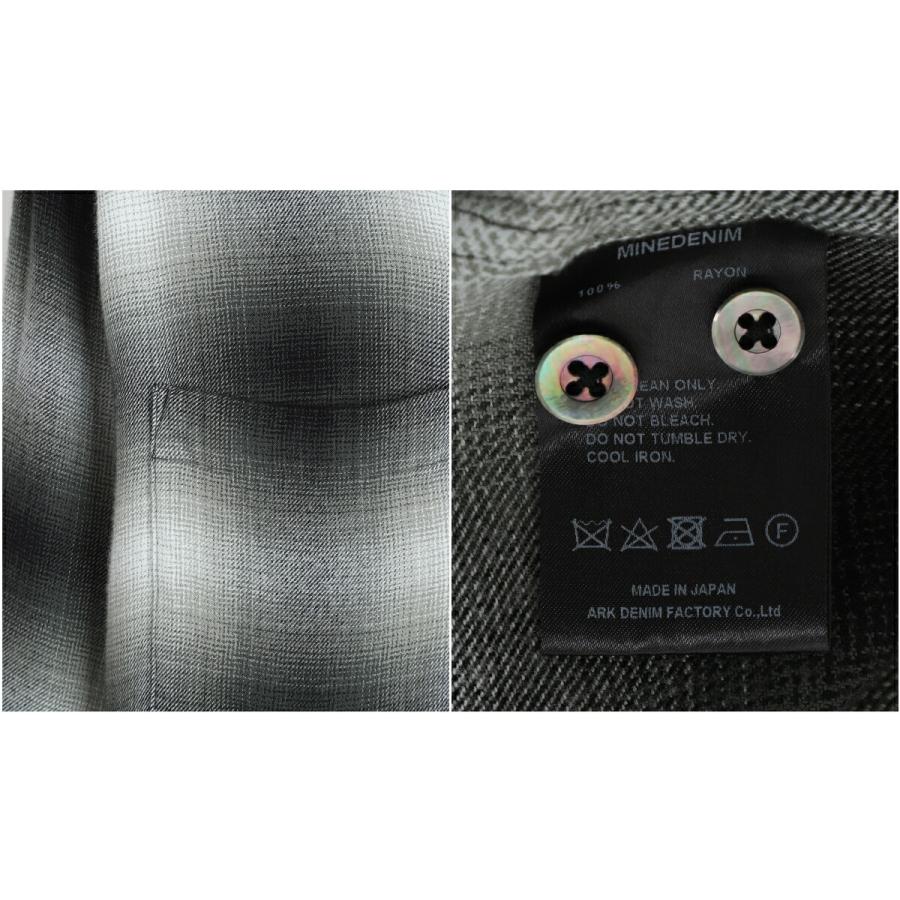 MINEDENIM（マインデニム） ： R.Flannel Ombre Open Collar SH / 全3