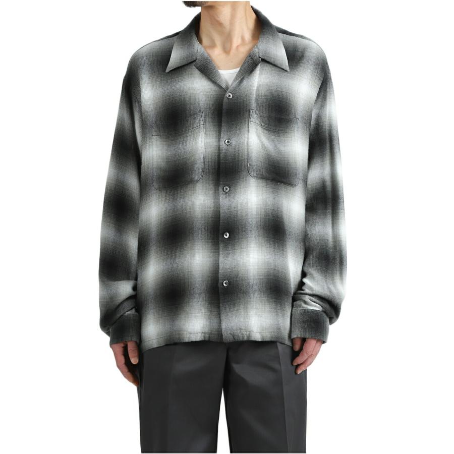 MINEDENIM（マインデニム） ： R.Flannel Ombre Open Collar SH / 全3