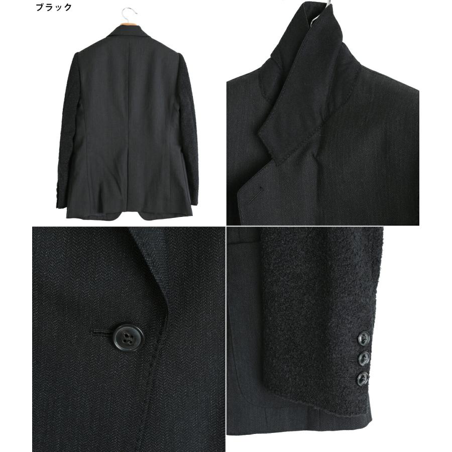 PHOTOCOPIEU / フォトコピュー ： [レディース]MIXED-MATERIAL TAILORED JACKET / 全2色 ： 262KRN | PHOTOCOPIEU | 01