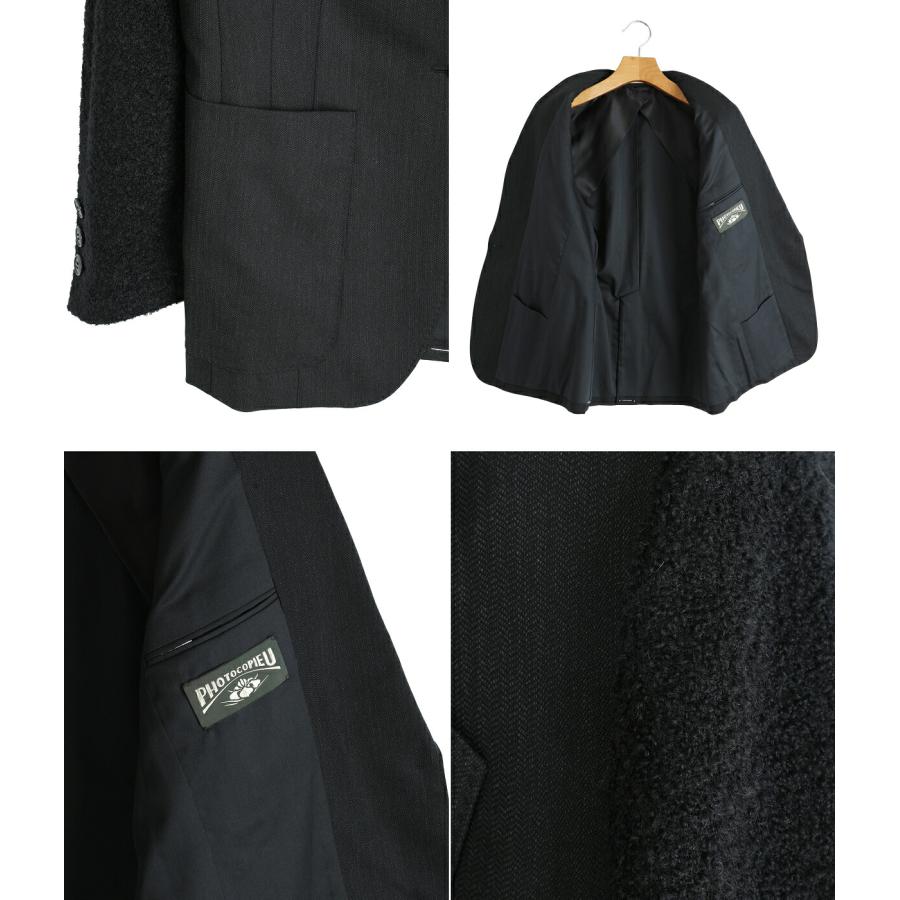 PHOTOCOPIEU / フォトコピュー ： [レディース]MIXED-MATERIAL TAILORED JACKET / 全2色 ： 262KRN | PHOTOCOPIEU | 02