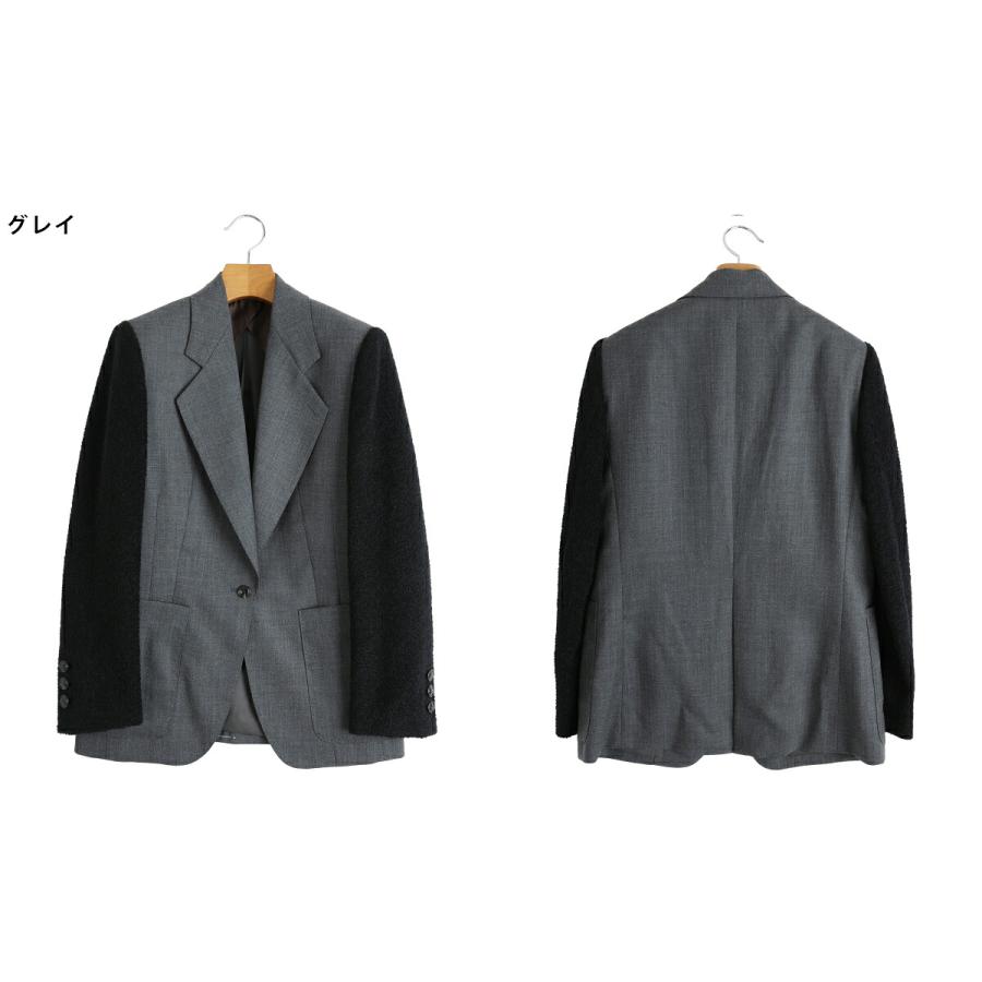 PHOTOCOPIEU / フォトコピュー ： [レディース]MIXED-MATERIAL TAILORED JACKET / 全2色 ： 262KRN | PHOTOCOPIEU | 04