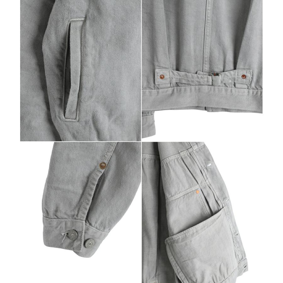 GOLD / ゴールド ： RECYCLED SUVIN COTTON YARN 11.5oz DENIM BLOUSE VINTAGE WASHED / 全3色 ： 26A-GL15861Hの画像