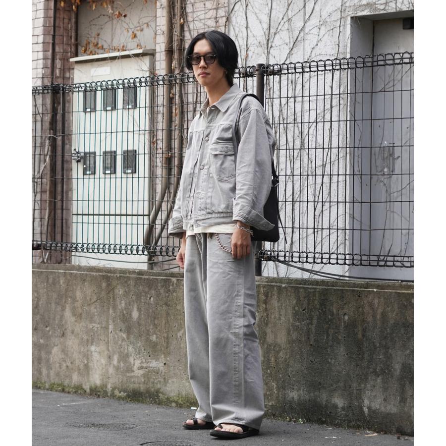 GOLD / ゴールド ： RECYCLED SUVIN COTTON YARN 11.5oz DENIM BLOUSE VINTAGE WASHED / 全3色 ： 26A-GL15861Hの画像