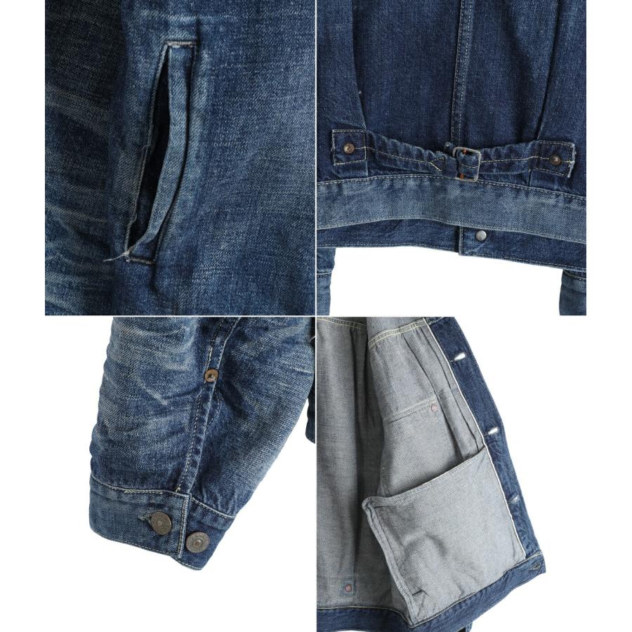 GOLD / ゴールド ： RECYCLED SUVIN COTTON YARN 11.5oz DENIM BLOUSE VINTAGE WASHED / 全3色 ： 26A-GL15861Hの画像
