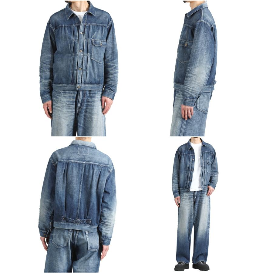 GOLD / ゴールド ： RECYCLED SUVIN COTTON YARN 11.5oz DENIM BLOUSE VINTAGE WASHED / 全3色 ： 26A-GL15861Hの画像