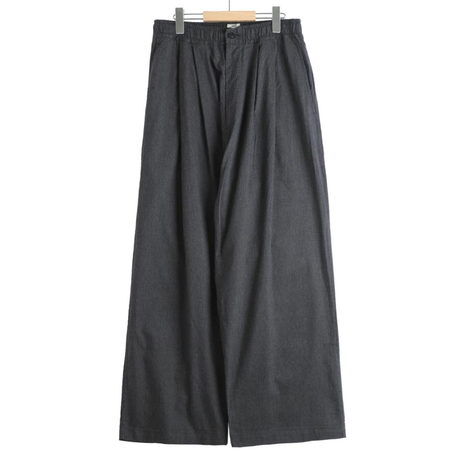 GOLD / ゴールド ： COTTON SILK NEL 2TUCK WIDE EASY PANTS 全2色 26A