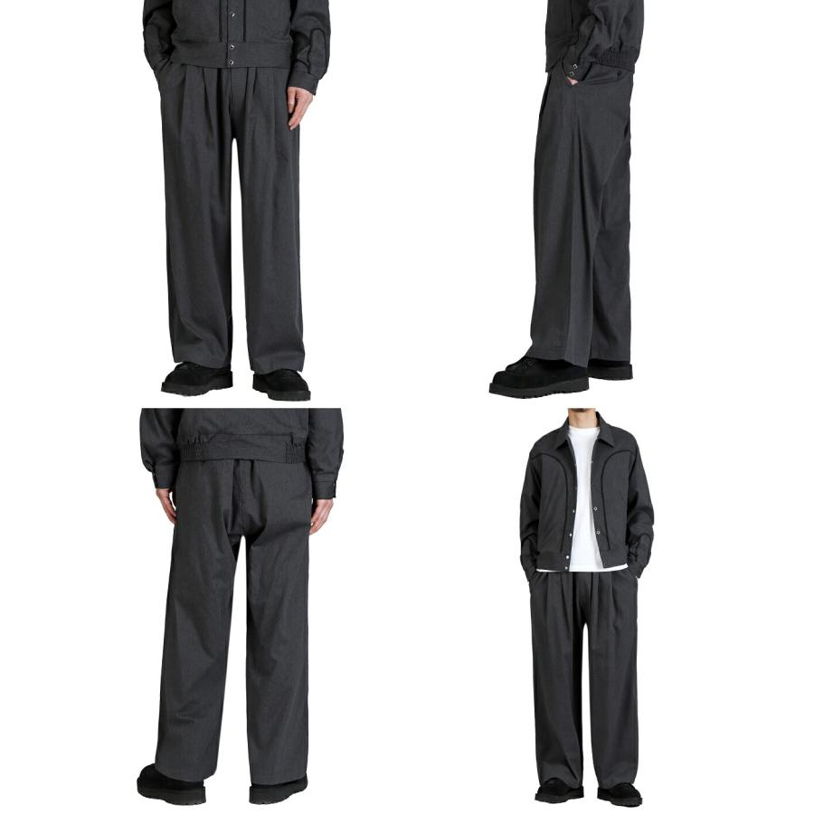 GOLD / ゴールド ： COTTON SILK NEL 2TUCK WIDE EASY PANTS 全2色 26A