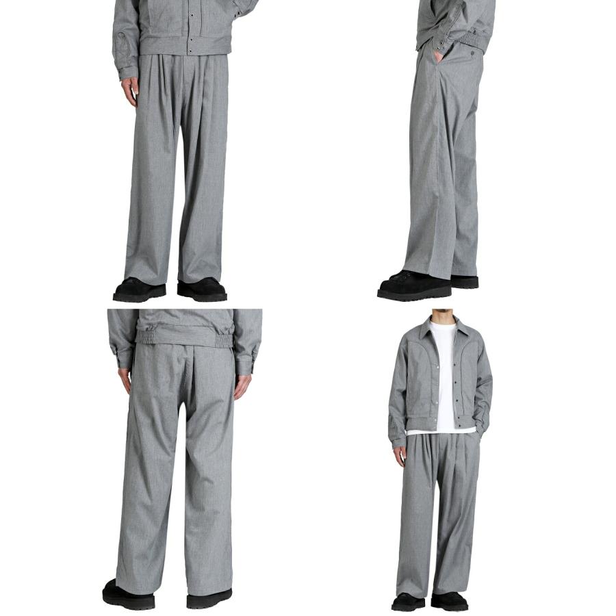 GOLD / ゴールド ： COTTON SILK NEL 2TUCK WIDE EASY PANTS 全2色 26A