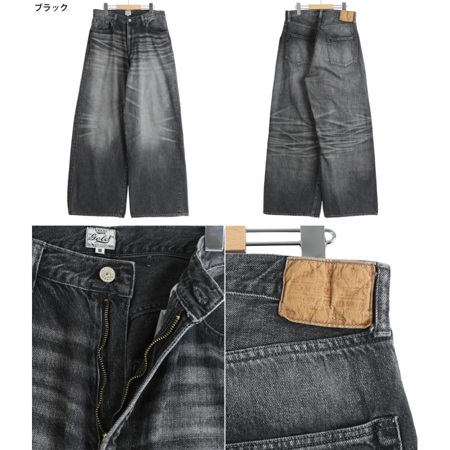 GOLD / ゴールド ： RECYCLED SUVIN COTTON YARN 11.5oz DENIM 5POCKET BAGGY PANTS VINTAGE WASHED / 全3色 ： 26A-GL42622Hの画像