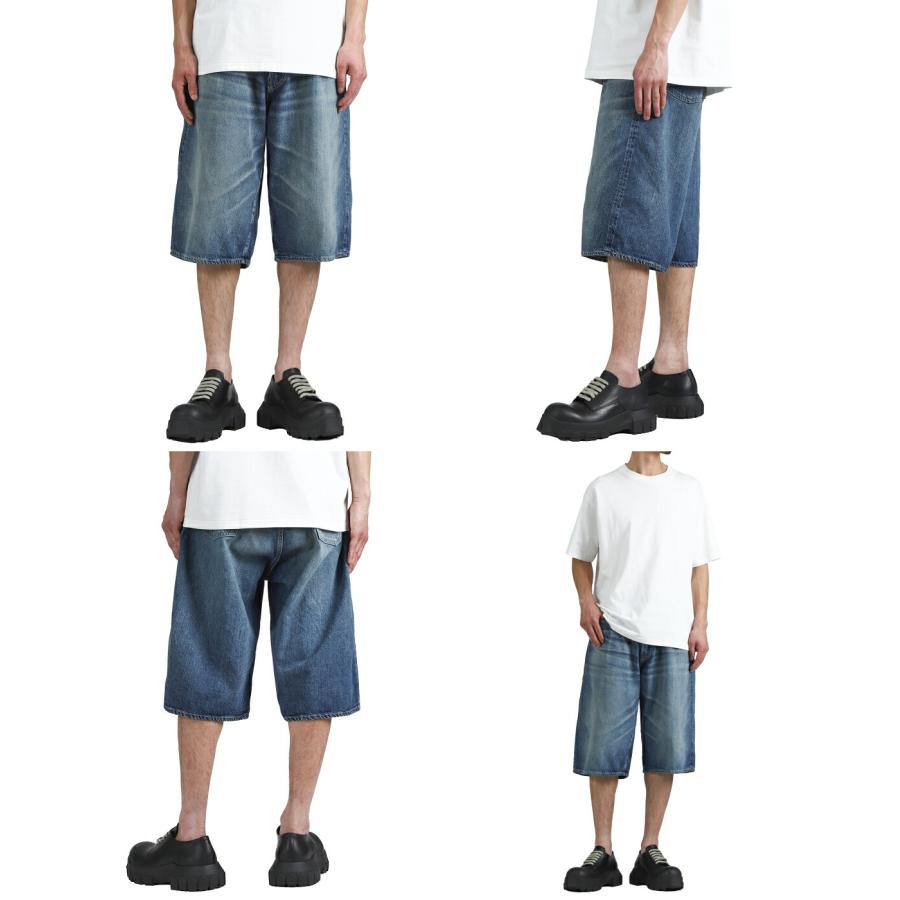 GOLD / ゴールド ： RECYCLED SUVIN COTTON YARN 11.5oz DENIM 5POCKET WIDE SHORTS VINTAGE WASHED / 全3色 ： 26A-GL52633Hの画像
