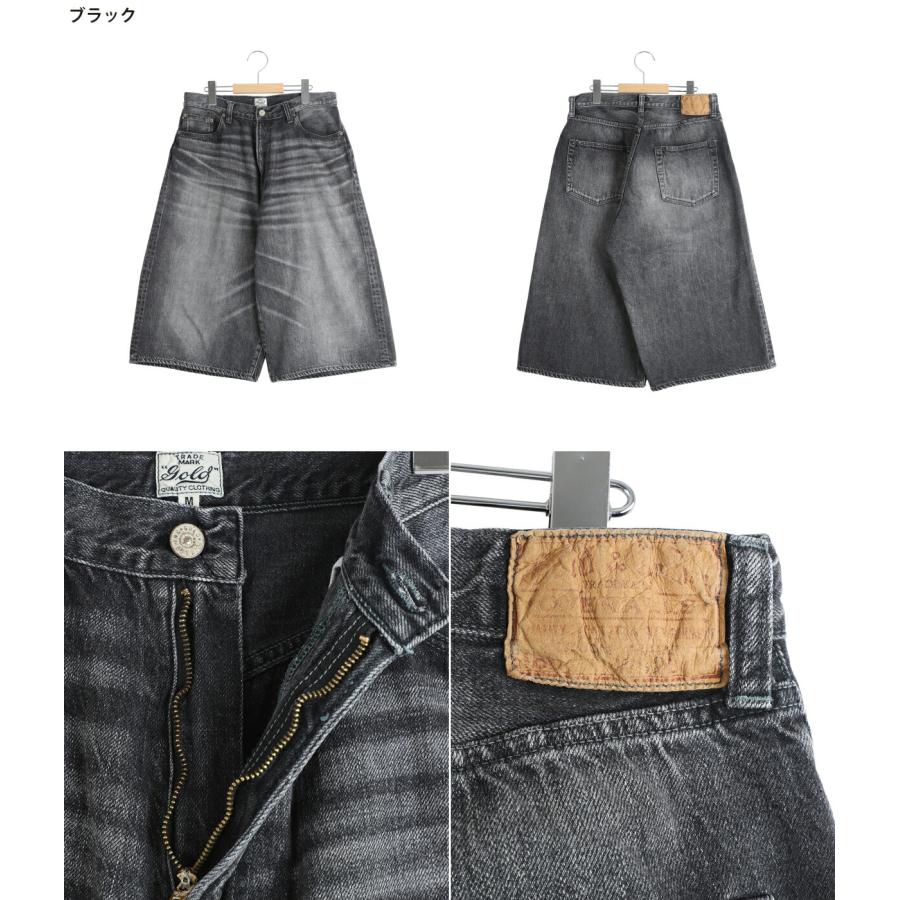 GOLD / ゴールド ： RECYCLED SUVIN COTTON YARN 11.5oz DENIM 5POCKET WIDE SHORTS VINTAGE WASHED / 全3色 ： 26A-GL52633Hの画像