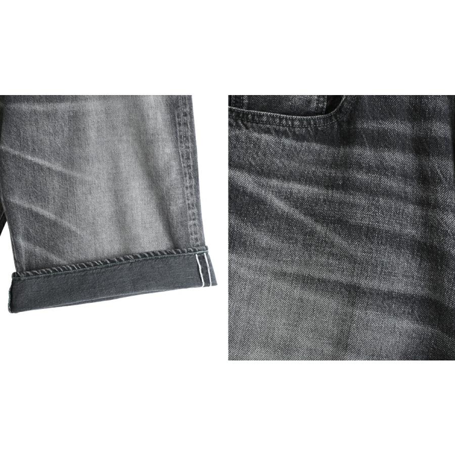 GOLD / ゴールド ： RECYCLED SUVIN COTTON YARN 11.5oz DENIM 5POCKET WIDE SHORTS VINTAGE WASHED / 全3色 ： 26A-GL52633Hの画像