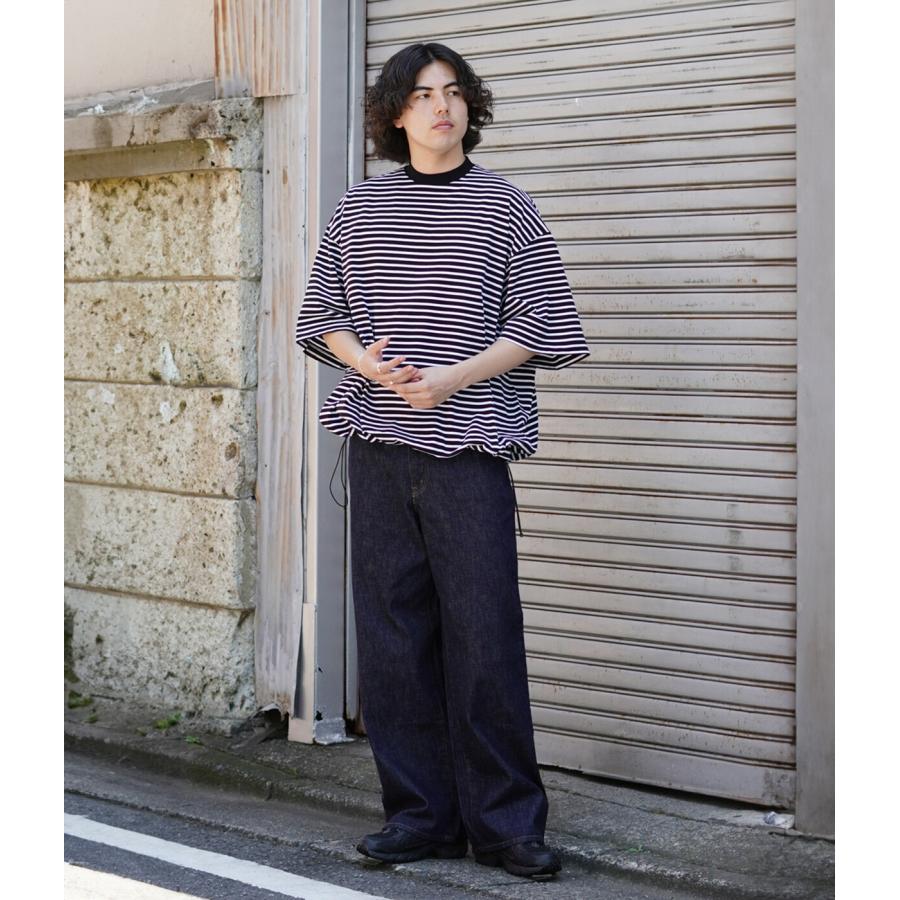 is-ness 【15%OFF】is-ness / イズネス ： BALLOON STRIPES T