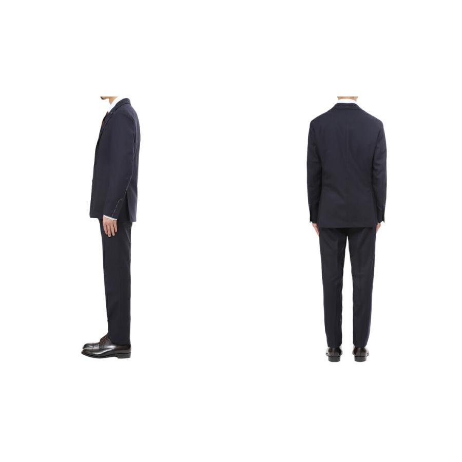 NEWモデル ウール ネイビー LARDINI 美品> スーツ サイズ44 NEWモデル ウール ネイビー LARDINI 美品> スーツ サイズ44