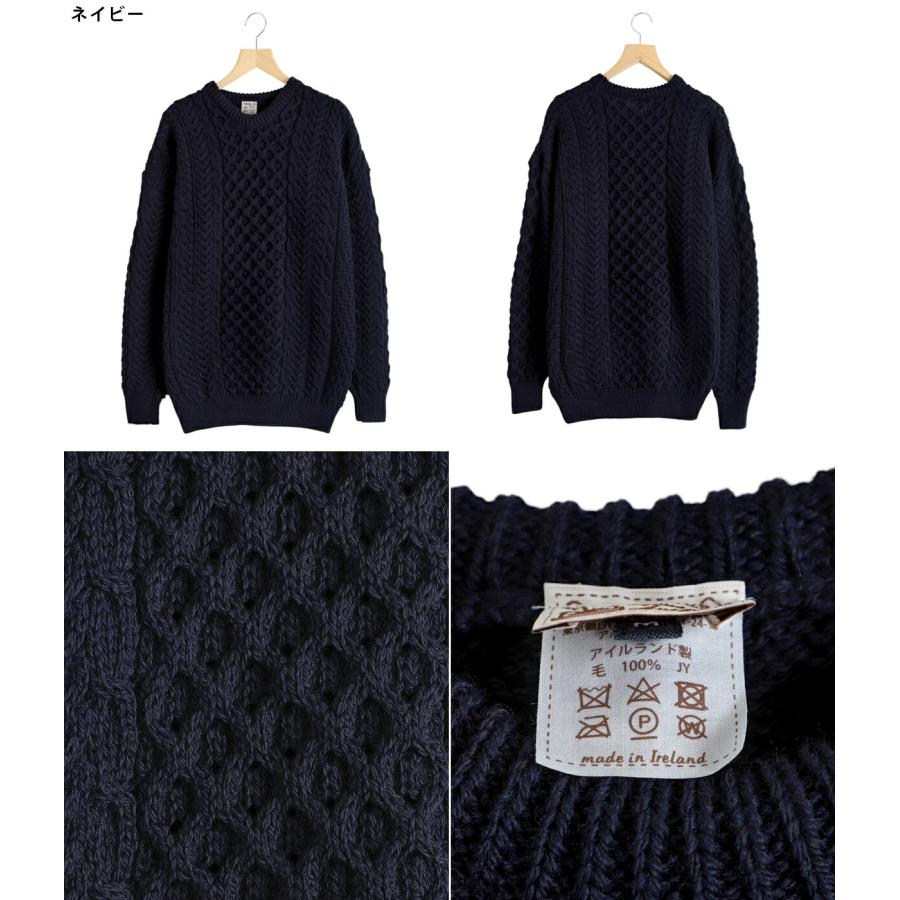 【10%OFF】INVERALLAN / インバーアラン ： Crew Neck Traditional Aran Sweater ： 517001 | INVERALLAN | 02