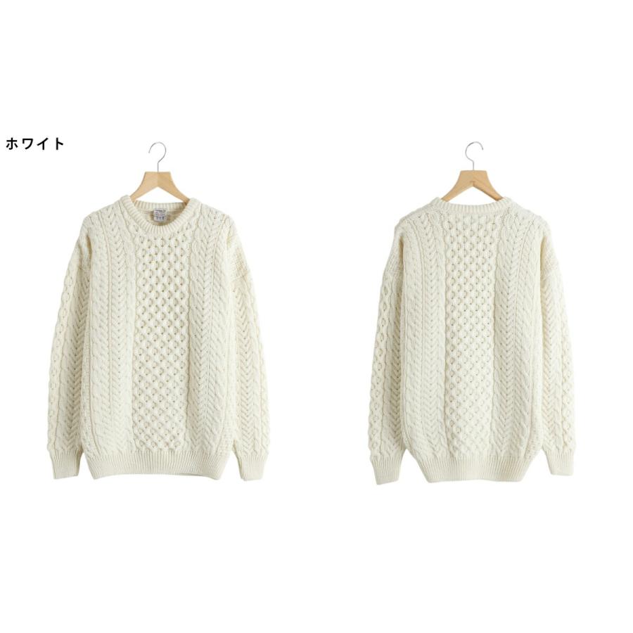 【10%OFF】INVERALLAN / インバーアラン ： Crew Neck Traditional Aran Sweater ： 517001 | INVERALLAN | 05