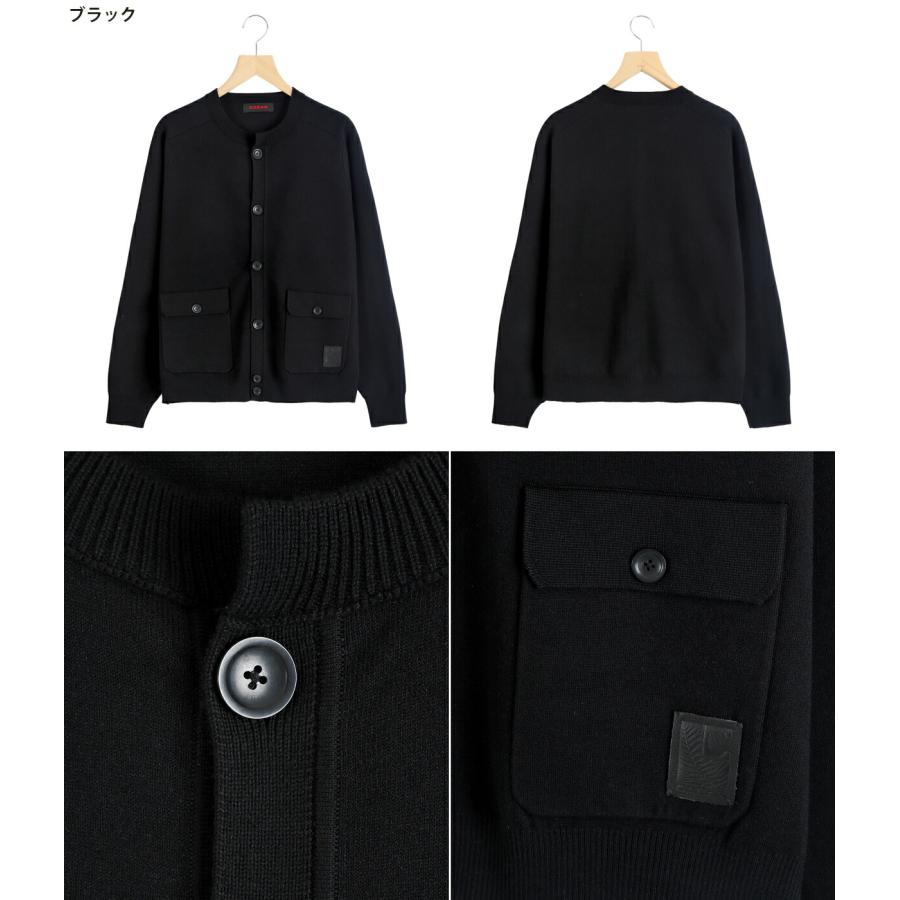 CABaN（キャバン） ： コットンカシミヤ フラップポケットニット